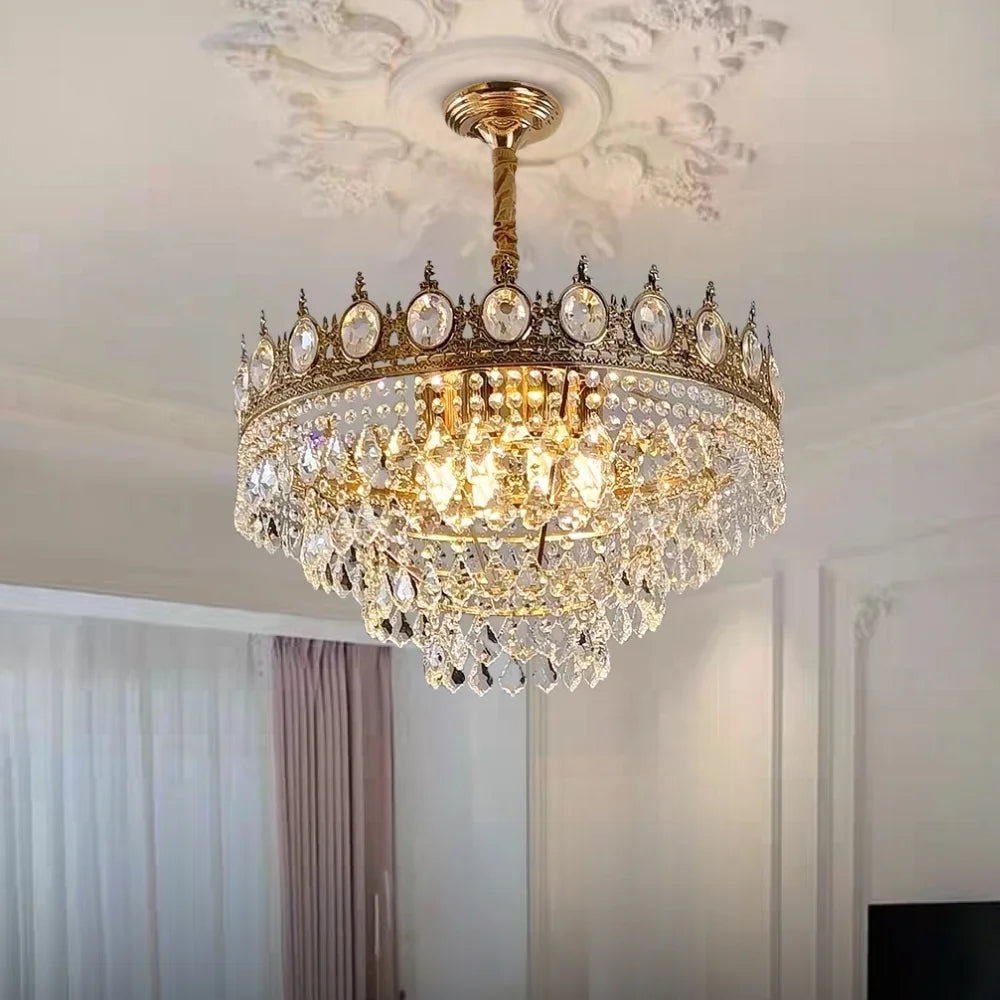 gold crown chandelier