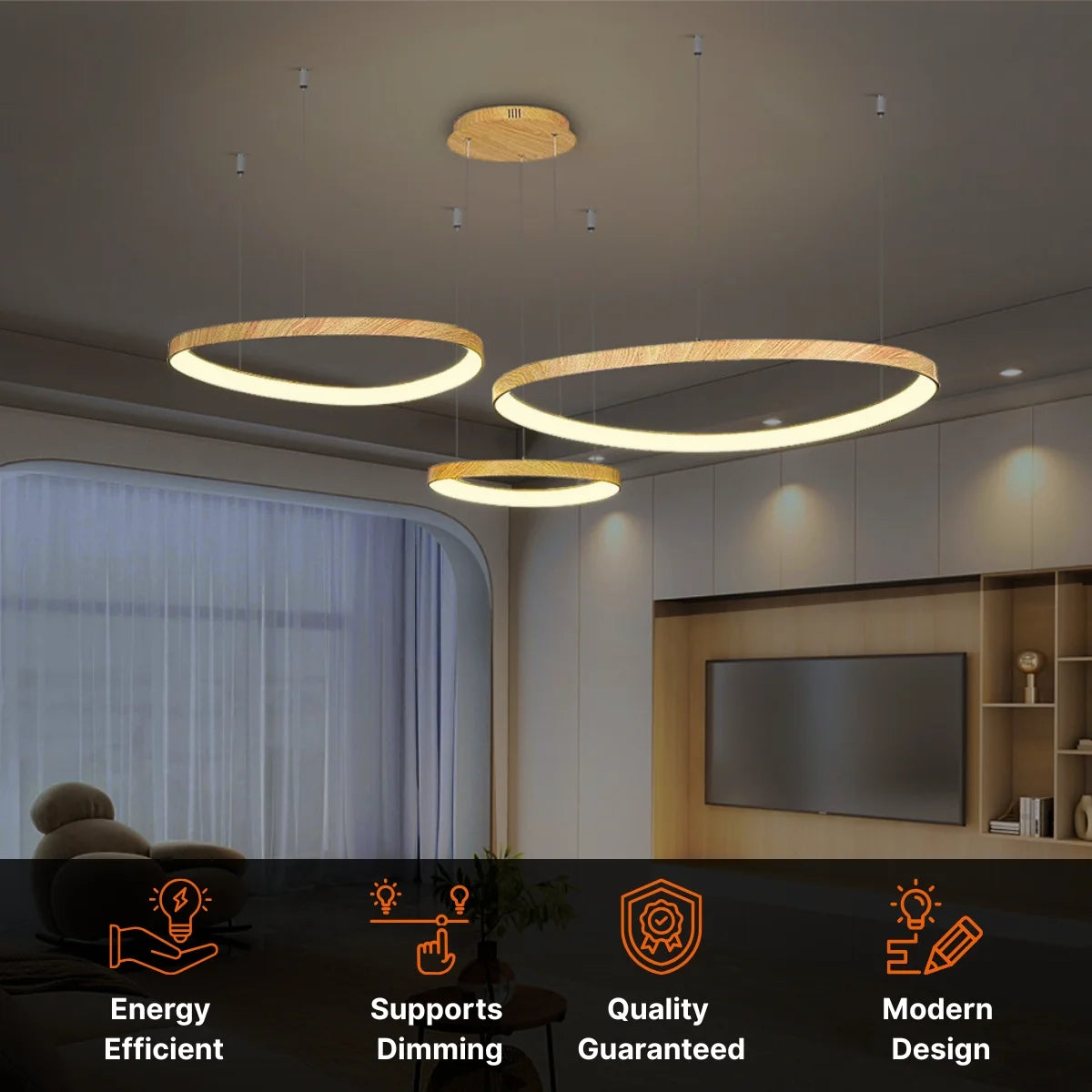 Rings Hanging Chandelier