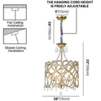 Modern chandelier light fixture for elegant living room decor