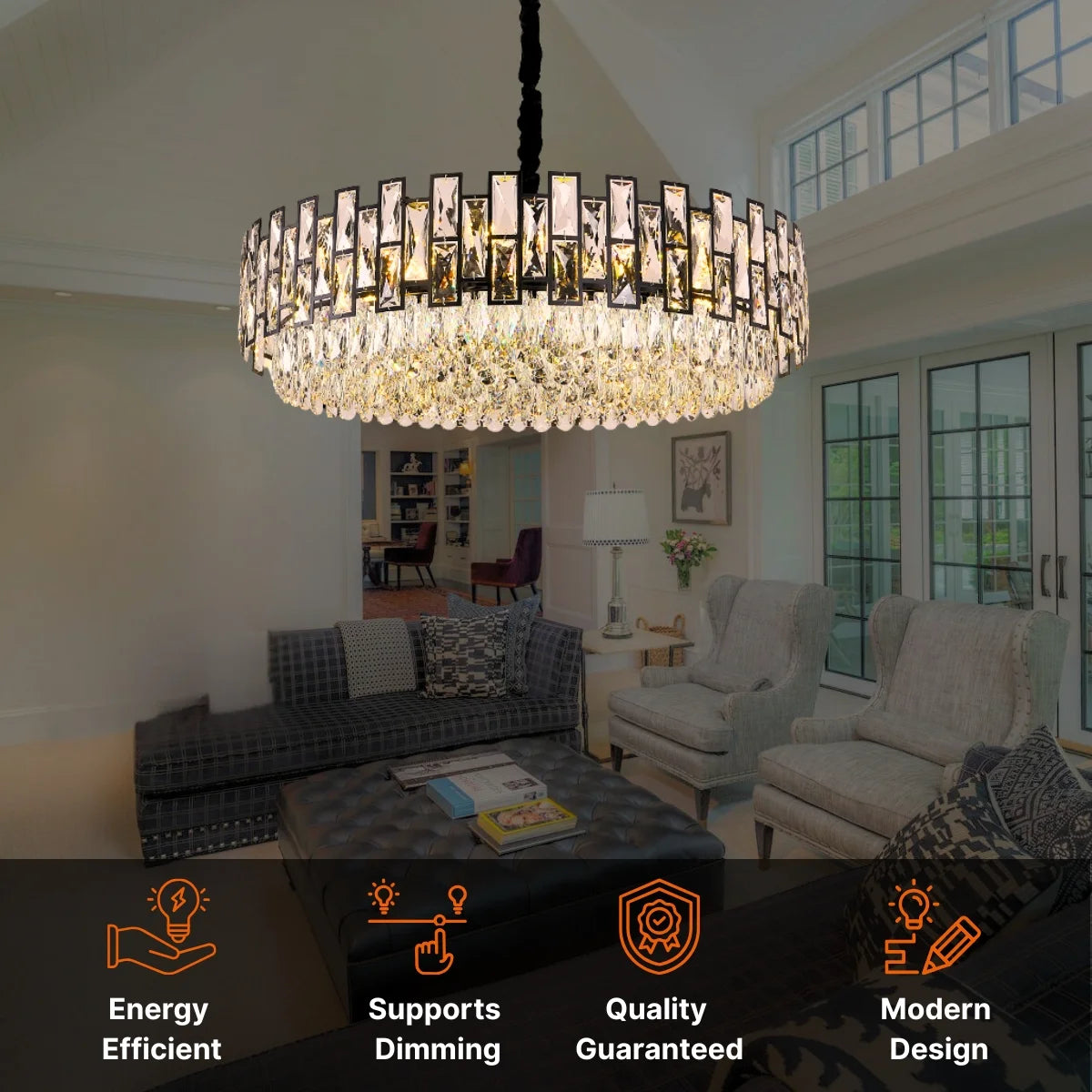 Round Crystal Chandelier