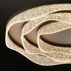 Selor Modern LED Crystal-Effect Resin Ceiling Light for Living Room & Bedroom