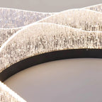 Selor Modern LED Crystal-Effect Resin Ceiling Light for Living Room & Bedroom