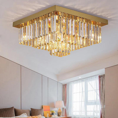 Sheen Ceiling Lamp-Gold/Silver Stainless Steel Ceiling Crystal Light fixture
