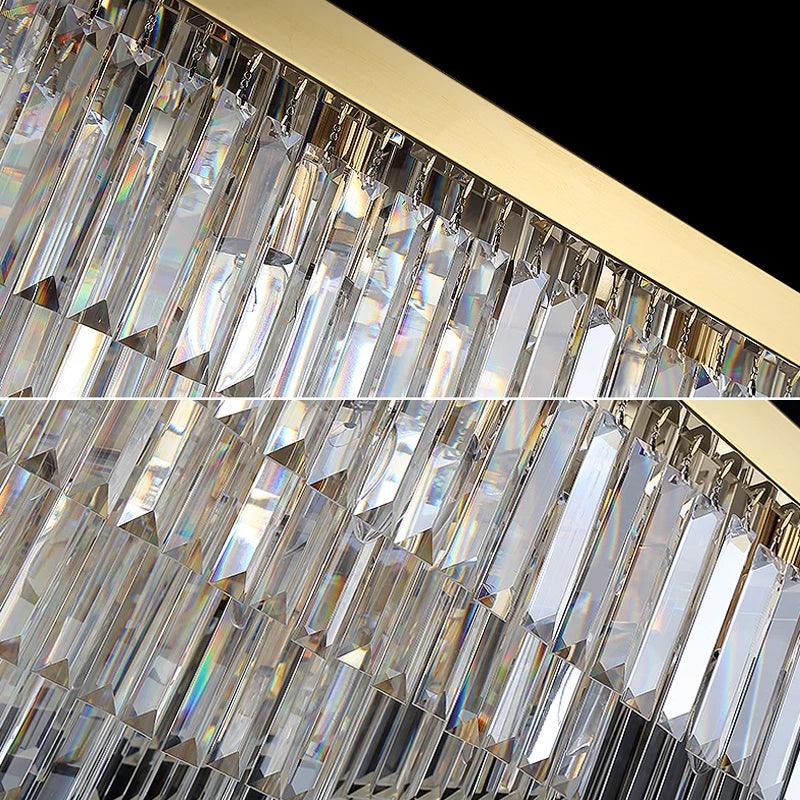 Sheen Ceiling Lamp-Gold/Silver Stainless Steel Ceiling Crystal Light fixture Detail