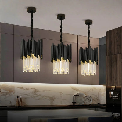 Small crystal pendant lights