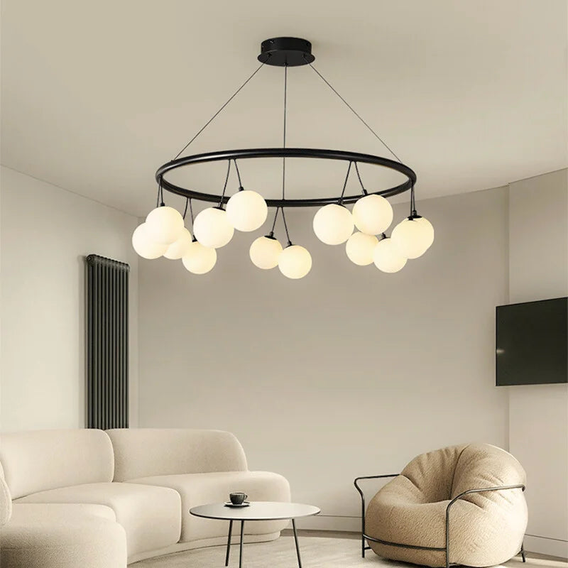 glass globe chandelier