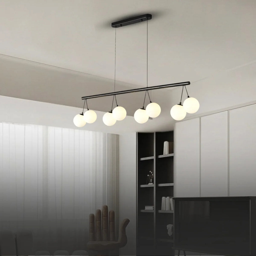 glass globe chandelier