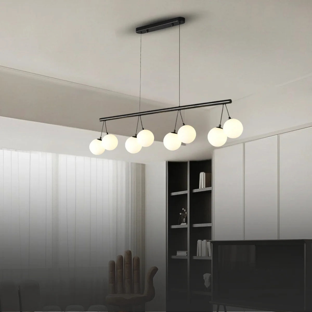 glass globe chandelier