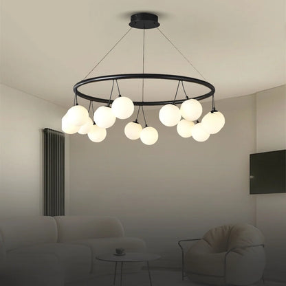 glass globe chandelier