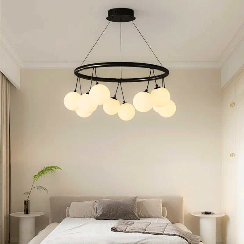 glass globe chandelier