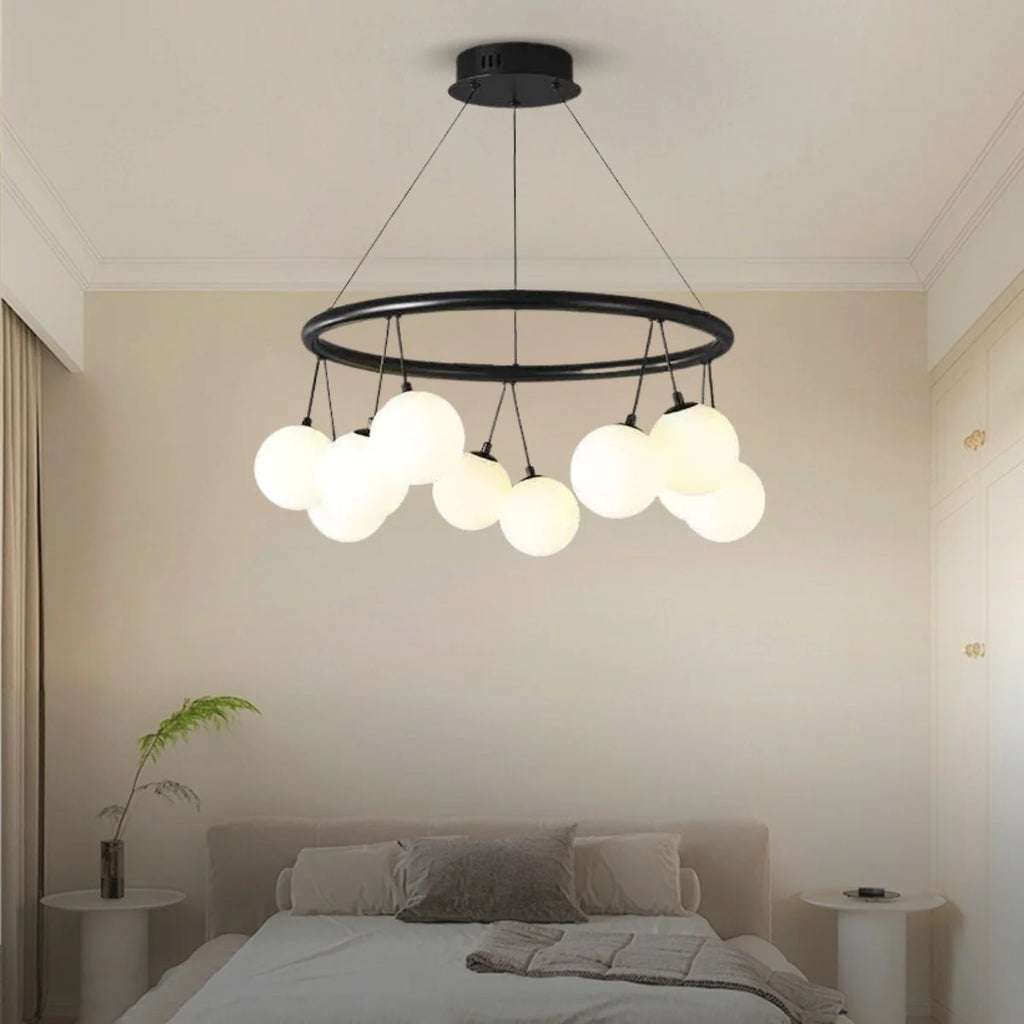 glass globe chandelier