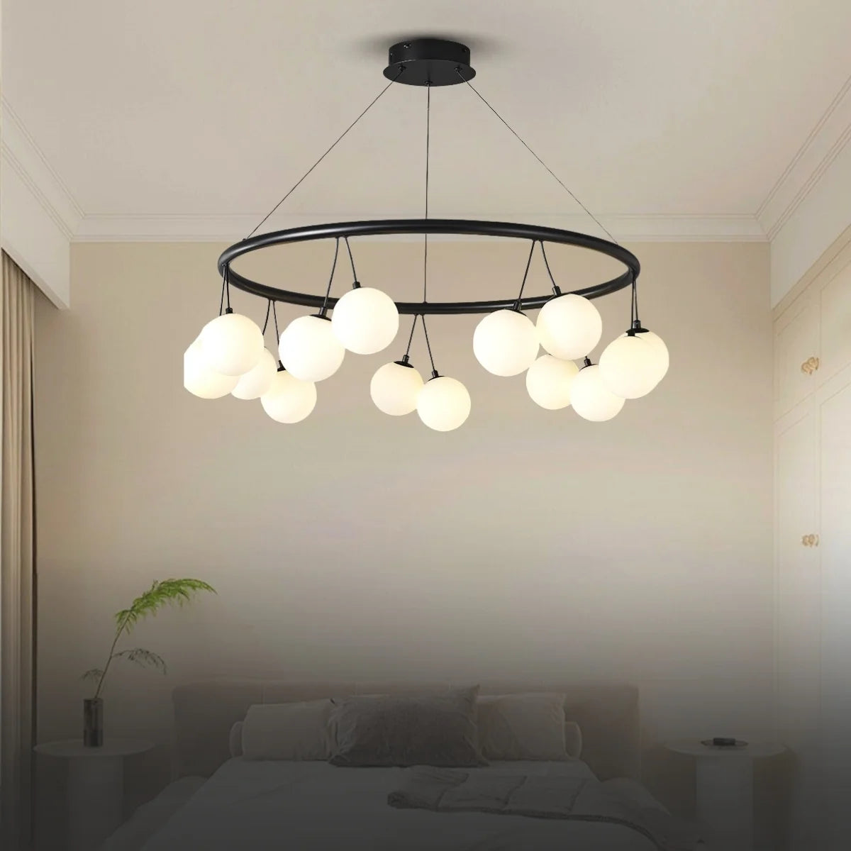 glass globe chandelier