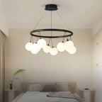 glass globe chandelier