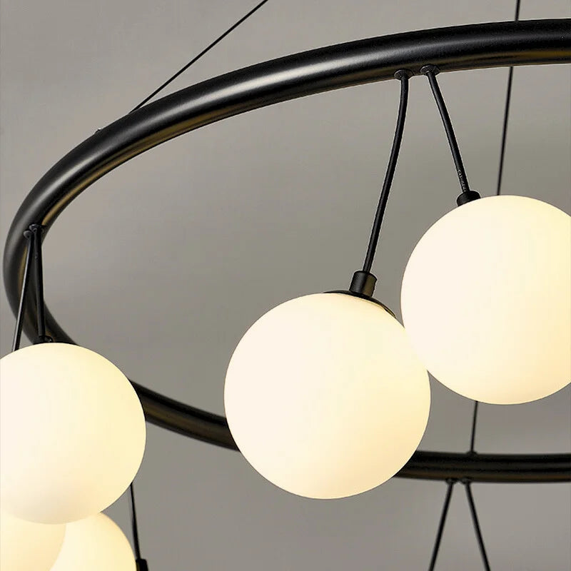 glass globe chandelier