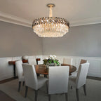 Solis Chandelier - Modern Gold Living Room Crystal Lighting Fixture