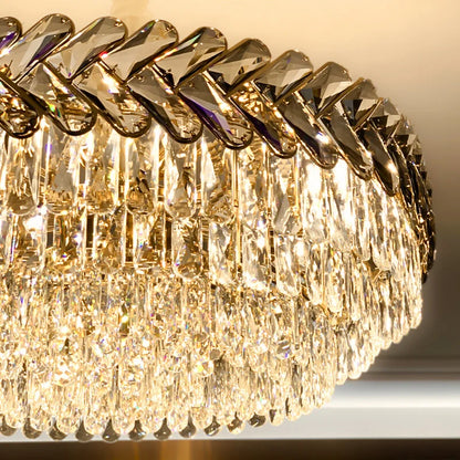 Solis Chandelier - Modern Gold Living Room Crystal Lighting Fixture Detail