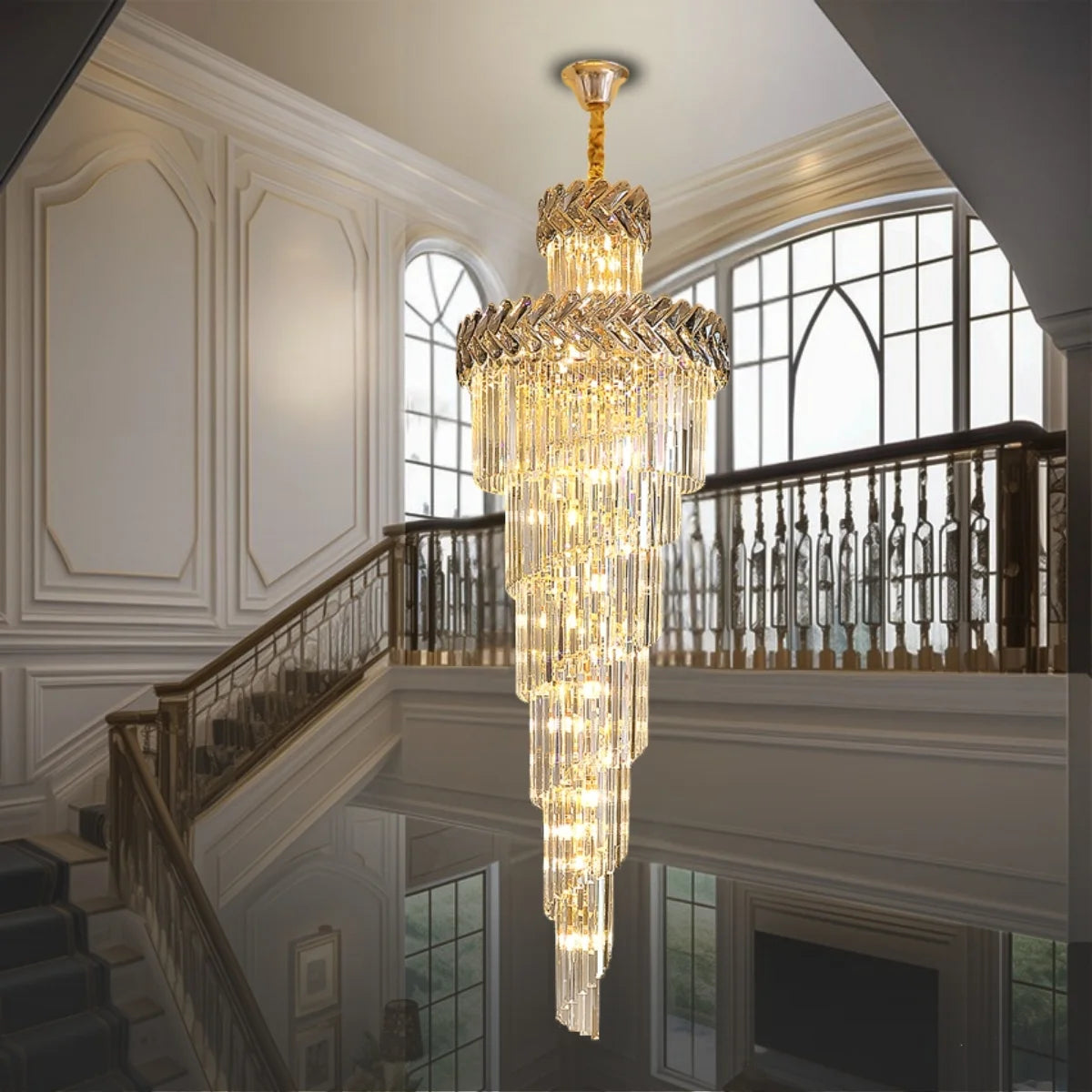 large entryway chandelier