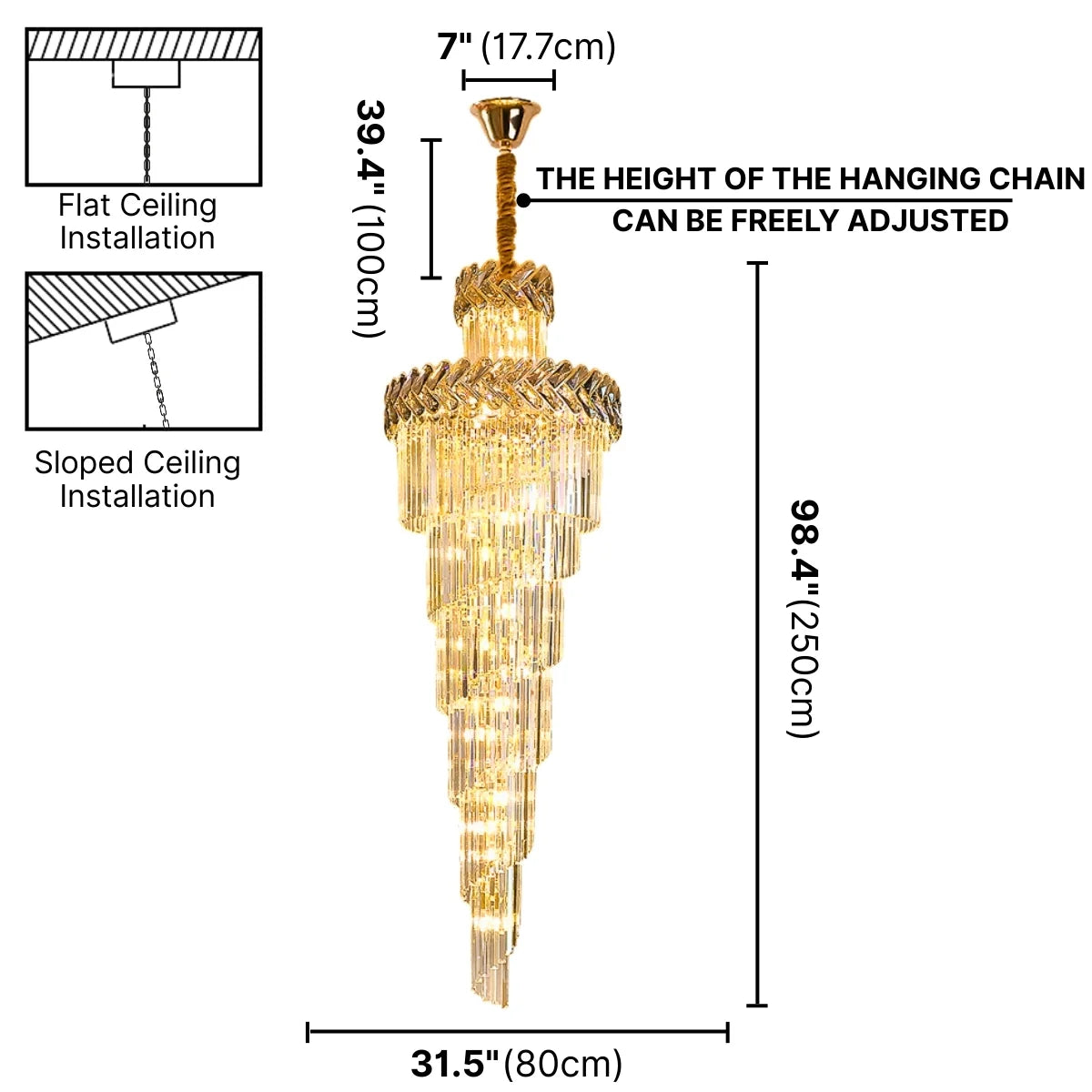 large entryway chandelier