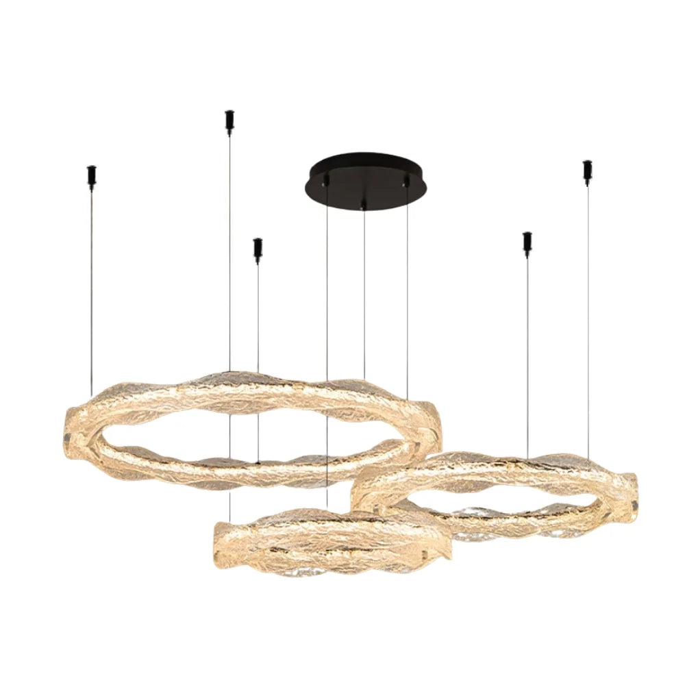 3 rings black chandelier