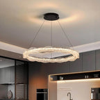black ring chandelier