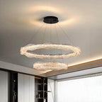 2 rings chandelier for living room