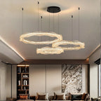 living room black led chandelier