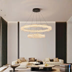 living room led black chandelier