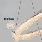 Soren Modern LED Crystal-Effect Resin Chandelier for Living Rooms & Dining Areas