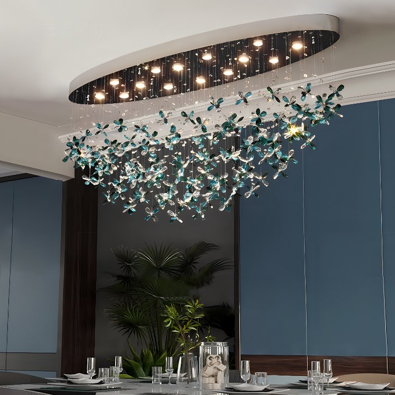 Stellar Chandelier-Oval Design Modern Crystal Light For Ceiling