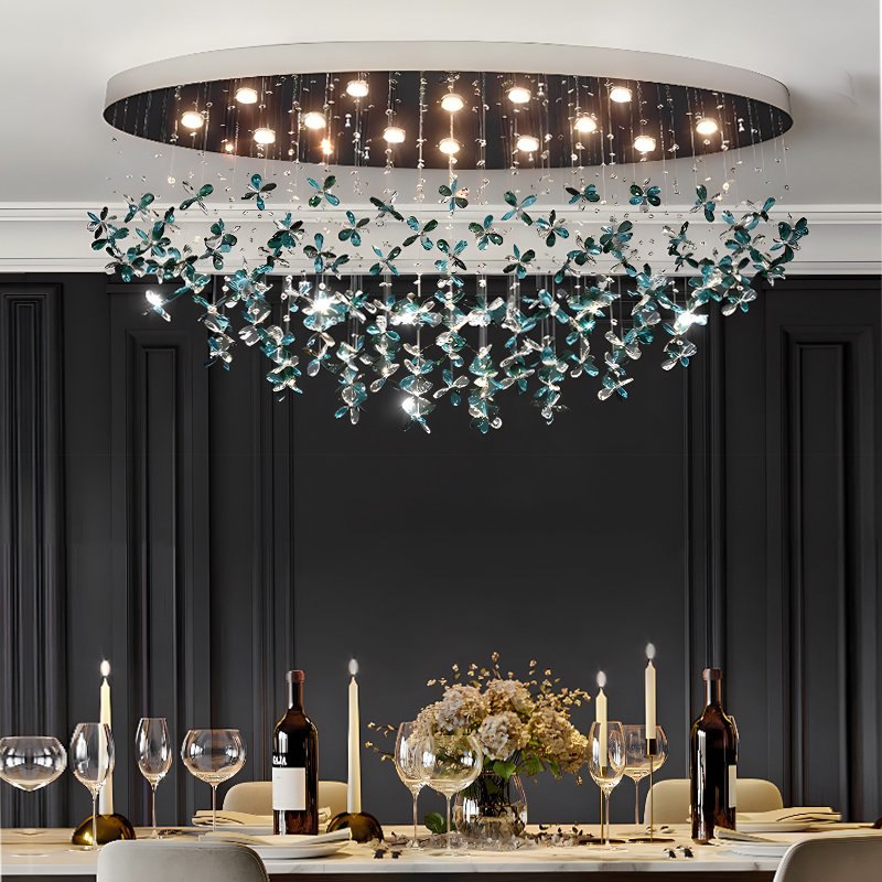 Stellar Chandelier-Oval Design Modern Crystal Light For Ceiling