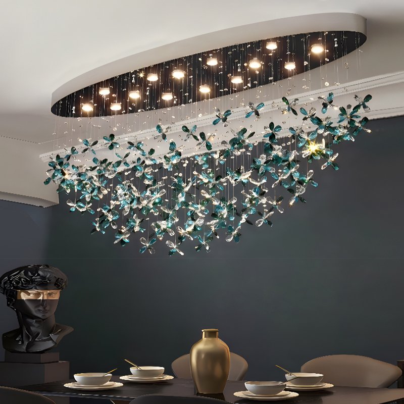 Stellar Chandelier-Oval Design Modern Crystal Light For Ceiling