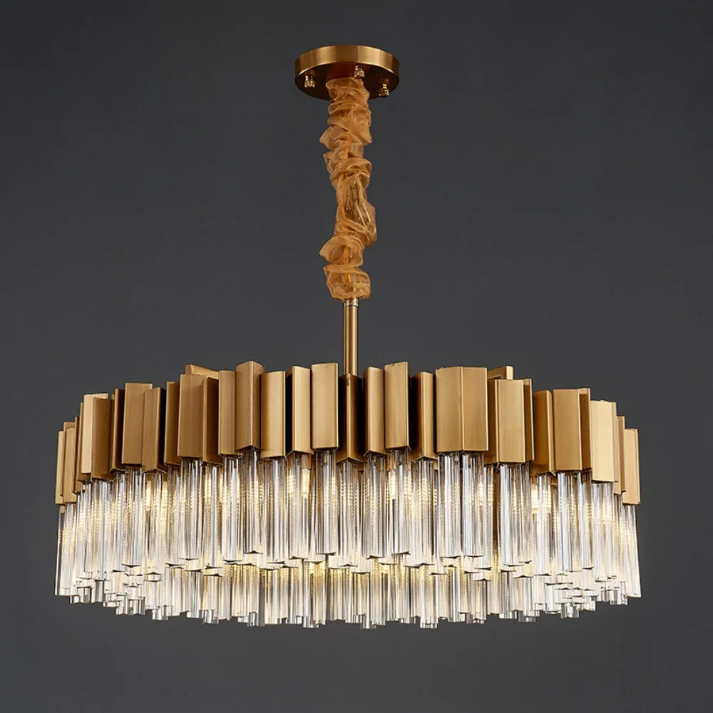 Sunny Gold and Crystal Chandelier​