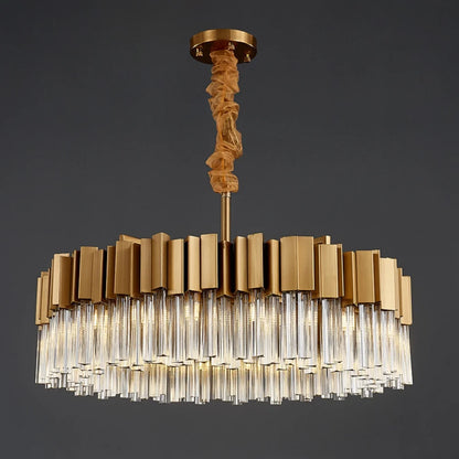 Sunny Gold and Crystal Chandelier​