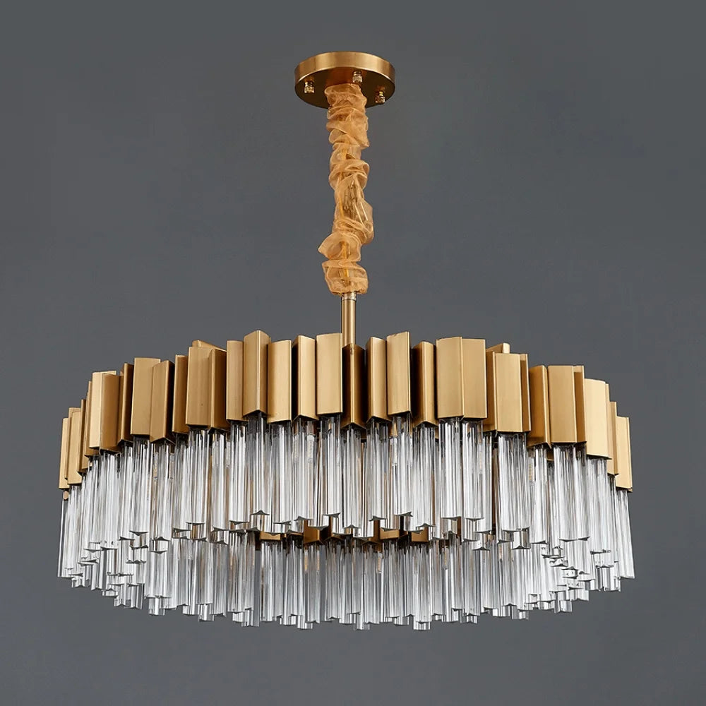 Sunny Gold and Crystal Chandelier​