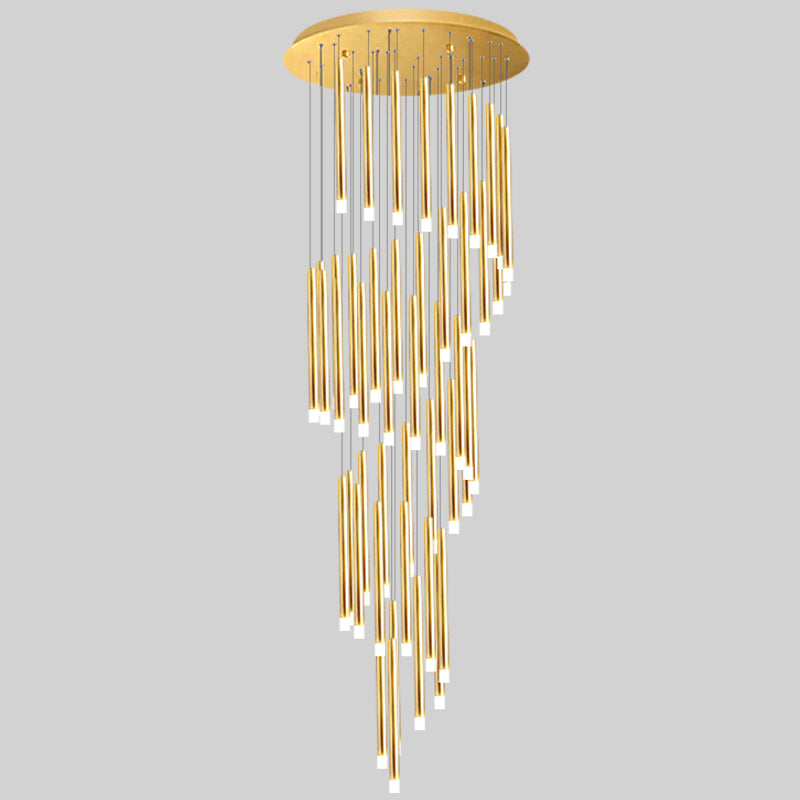Swirl Modern Spiral LED Staircase Chandelier