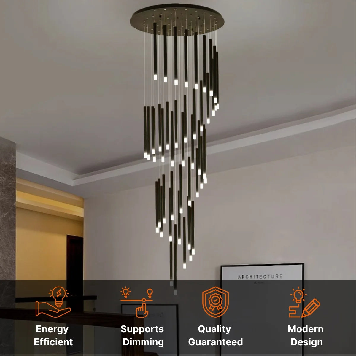 Swirl Chandelier