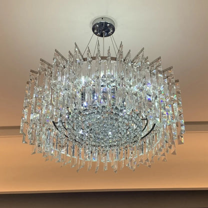 Chrome crystal chandelier