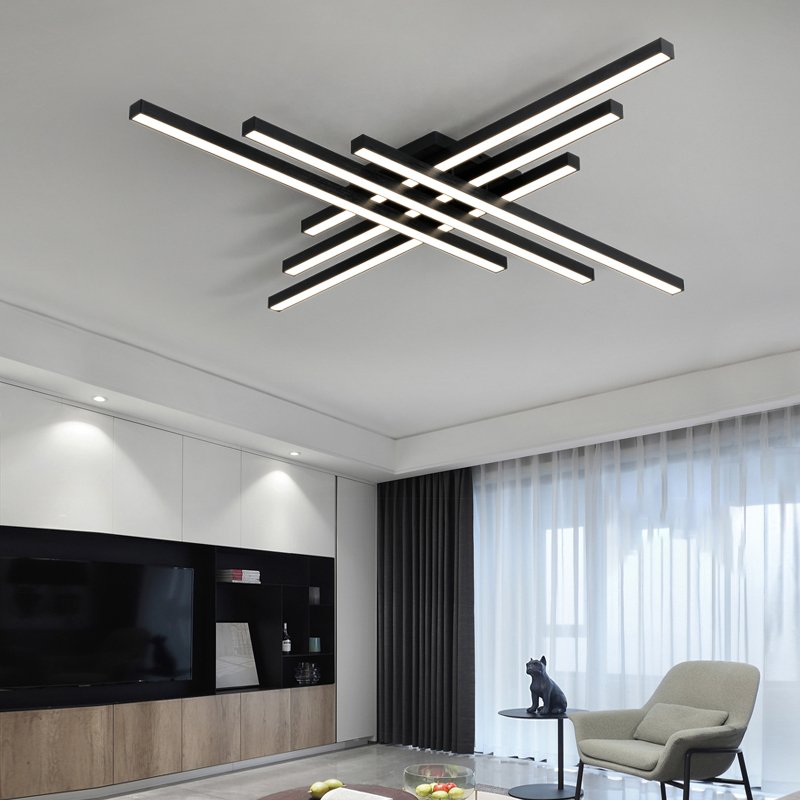 Track Ceiling Light-Modern Black Led Ceiling Light For Living Room