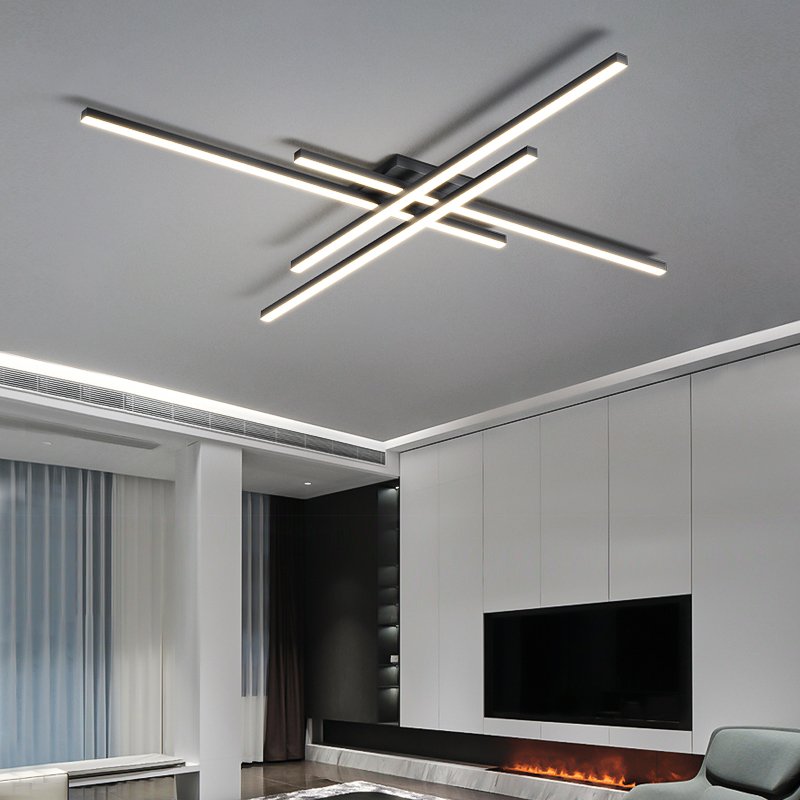 Track Ceiling Light-Modern Black Led Ceiling Light For Living Room