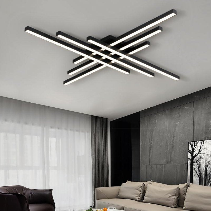 Track Ceiling Light-Modern Black Led Ceiling Light For Living Room