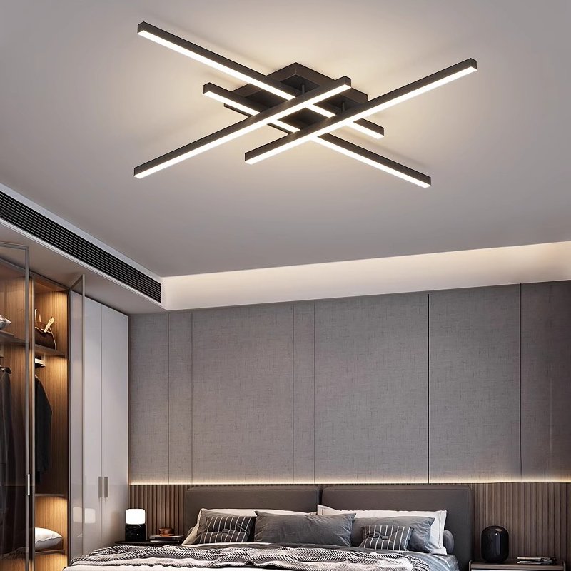 Track Ceiling Light-Modern Black Led Ceiling Light For Living Room