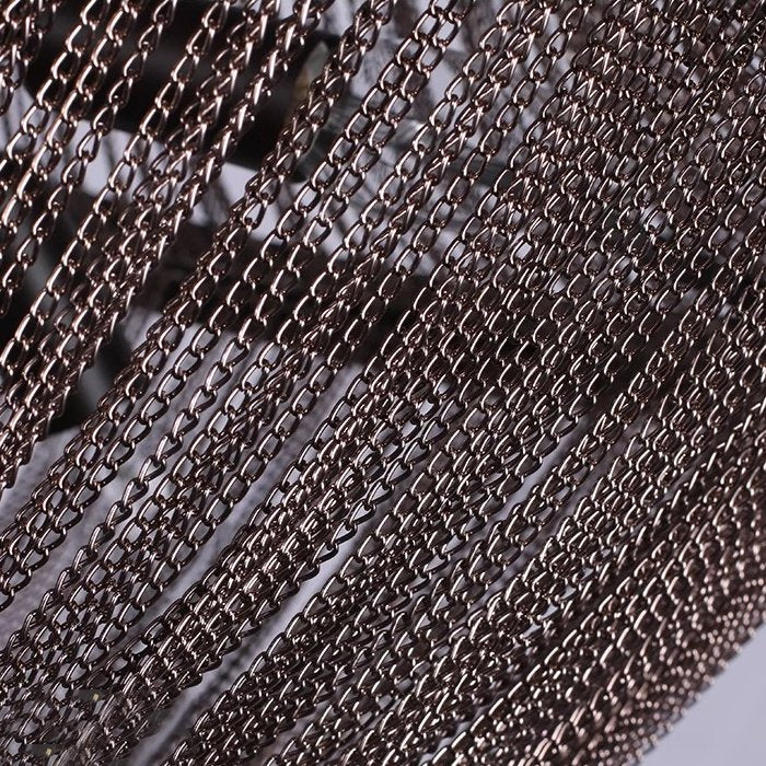 Veil sconce-Aluminum LED Black Wall Lights-Aluminum Chain Detail