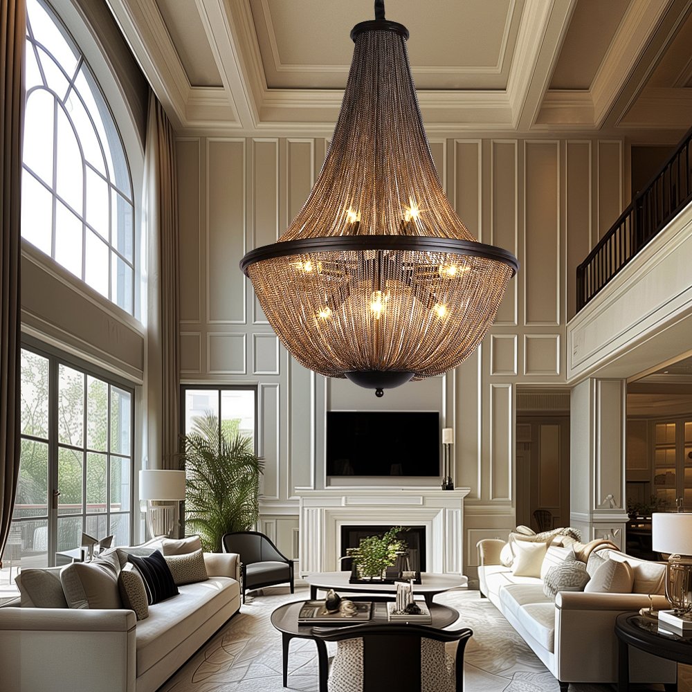 Veil Chandelier-Vintagel Pendant Light for Living, Dining, Café