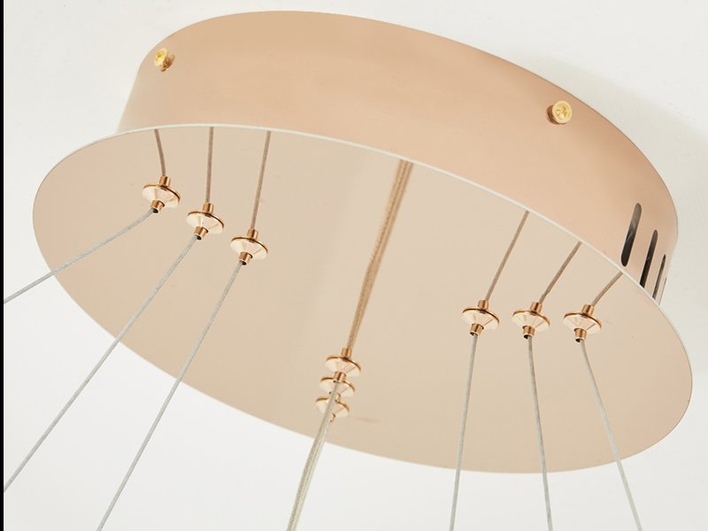 Velo Chandelier-Modern Gold Rings Hanging Light Fixtures For Living Room Detail