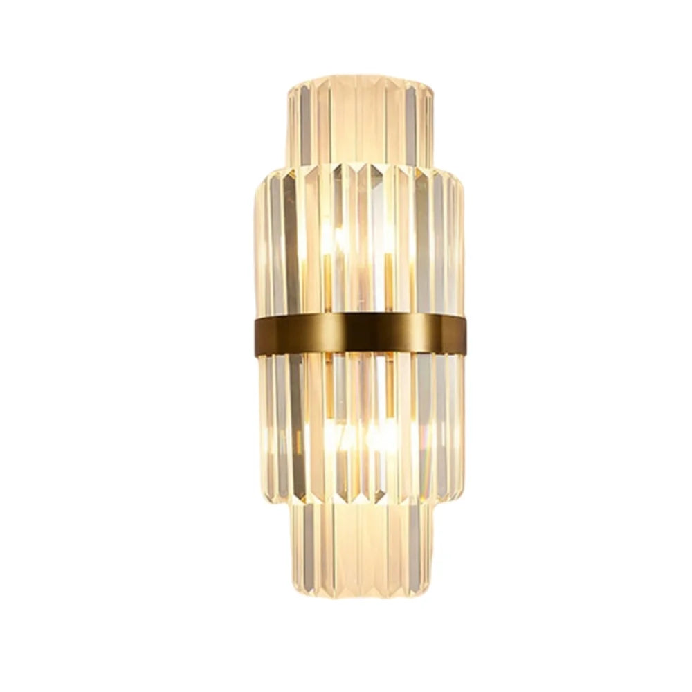 gold crystal wall light