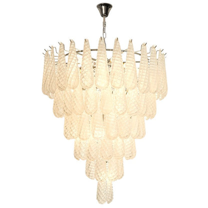 Verta Chandelier-Foyer Classic White Glass Light Fixtures