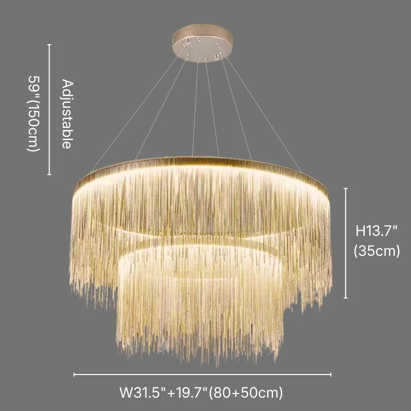 Viel Modern Round LED Chandelier for Living Room