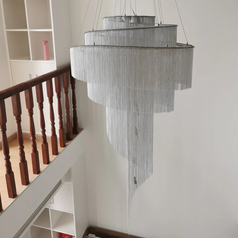 Viel Staircase Chandelier - Large Modern Foyer/Entryway Lighting