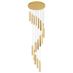 large modern gold chandelier