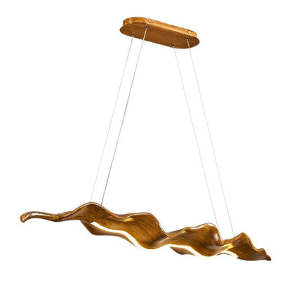 Wave Pendant Light-Creative Faux Wood Pendant Light For Dining Room/lsland